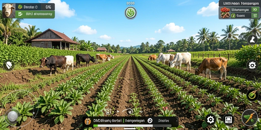 Tampilan gameplay DMD999 yang penuh warna dan interaktif.