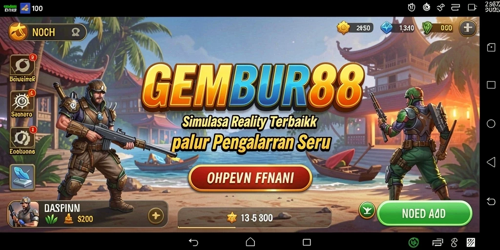 Screenshot utama menampilkan gameplay interaktif yang seru.
