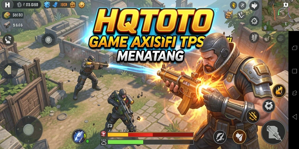 Tangkapan layar HQTOTO menampilkan aksi tembak-menembak seru di medan perang.