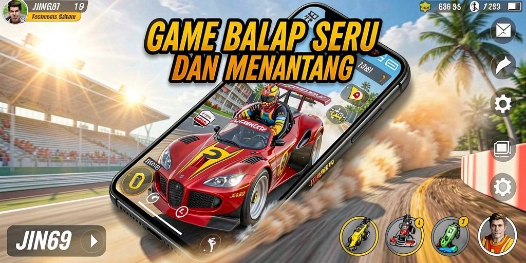 Gameplay balap intens dan aksi seru di JIN69.