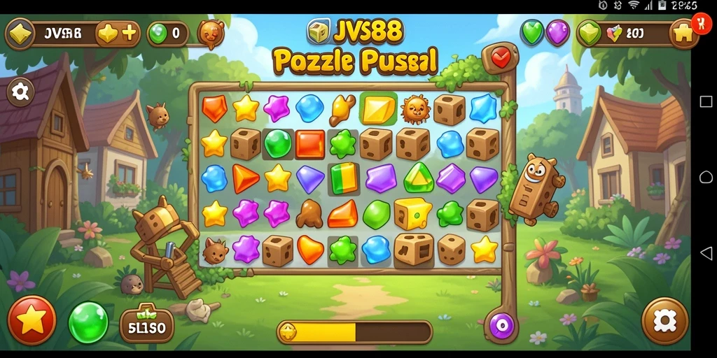 Tangkapan layar gameplay JVS88 menunjukkan tantangan puzzle yang menarik.