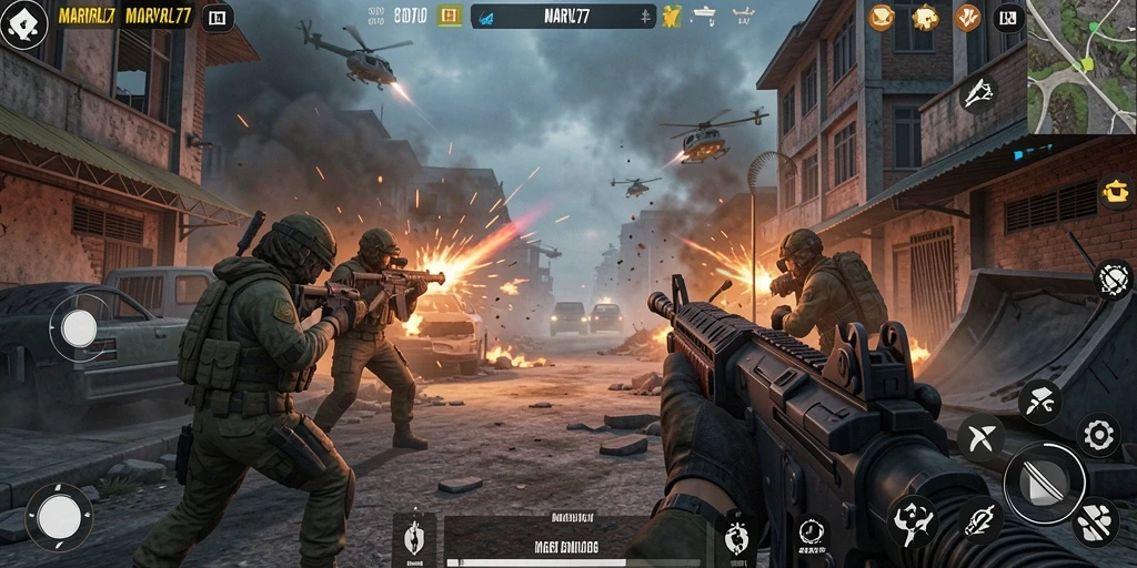 Tangkapan layar menunjukkan aksi seru dalam gameplay TP.