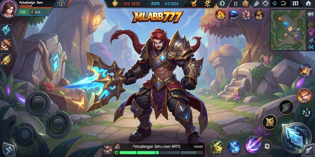 Tampilan gameplay seru di dunia ARPG MLBB777.