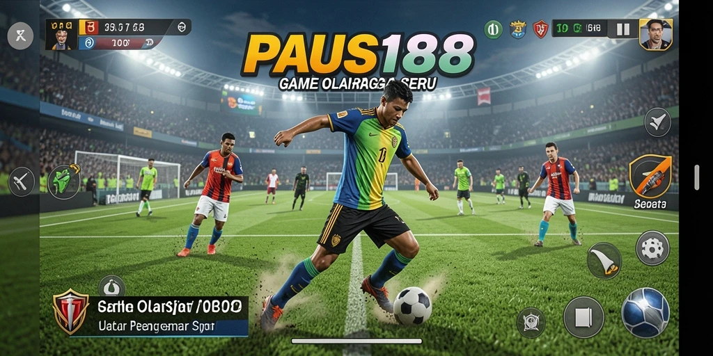 Tampilan gameplay PAUS188 yang menampilkan aksi olahraga yang seru.