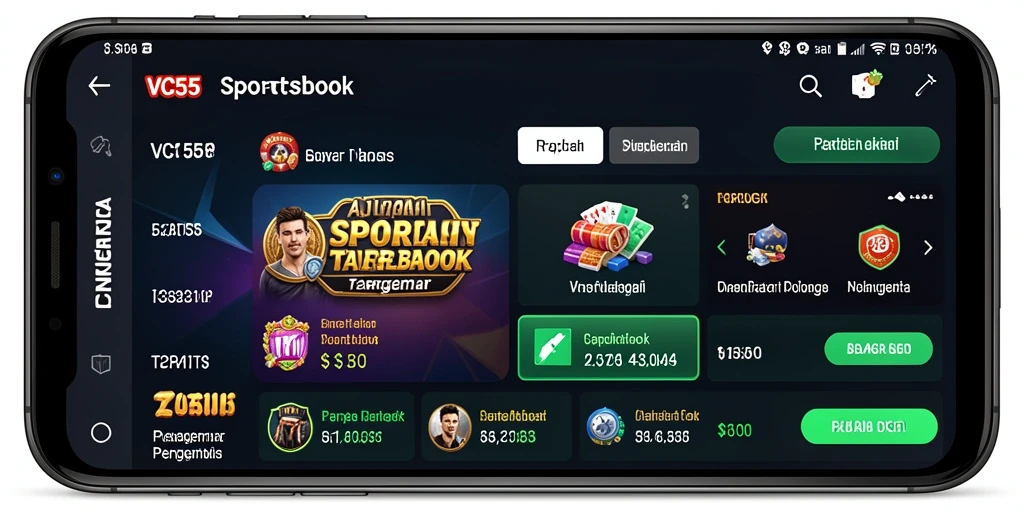 Gameplay VC55 yang menarik dalam aplikasi Sportsbook.